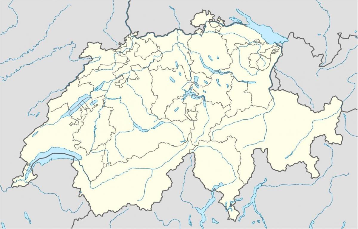 карта Швейцарыі вектарная карта 