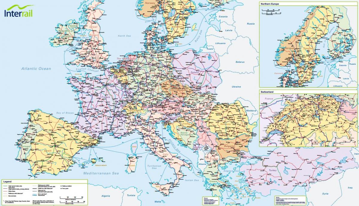 карта интеррейл Швейцарыя 