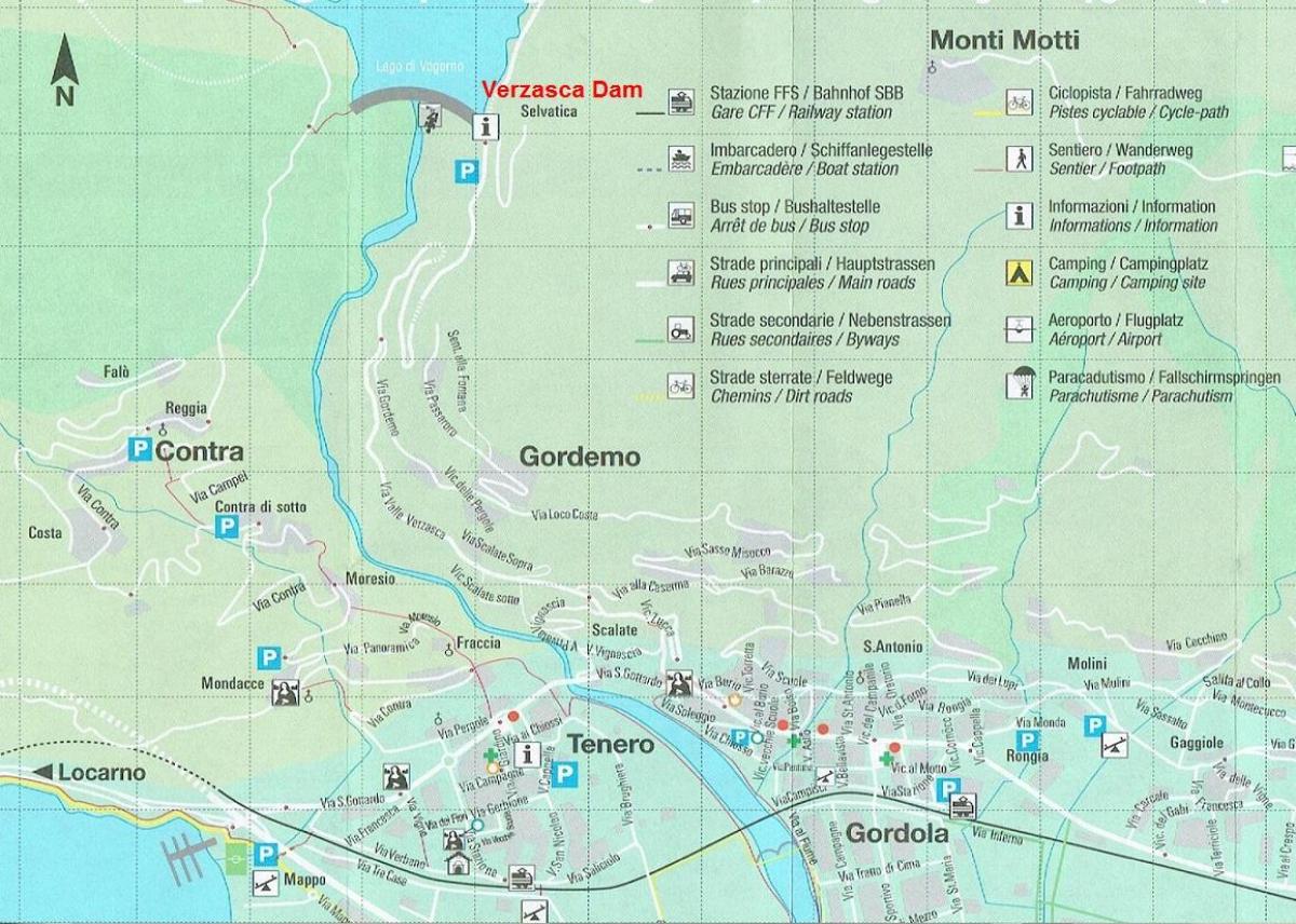 карта кемпінг Швейцарыя