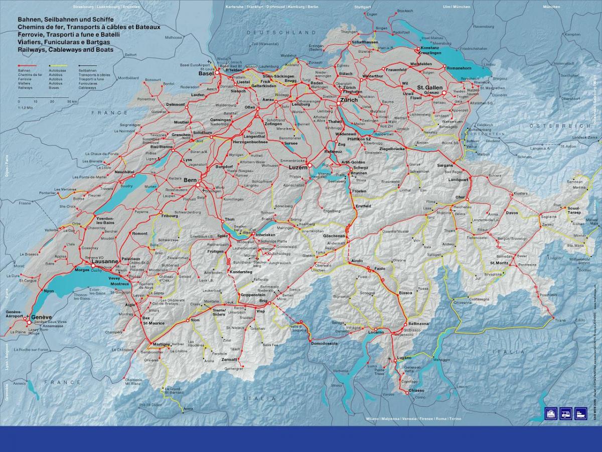 карта сбб карце Швейцарыі