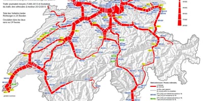 Карта Швейцарыі віньеткі