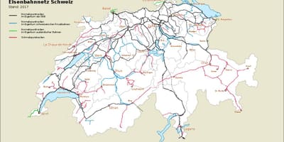 Карта Швейцарыі парты