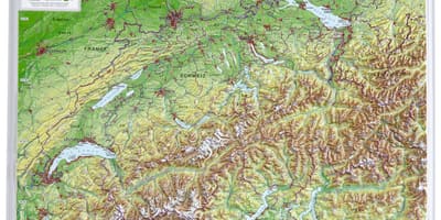 Карта Швейцарыі 3д