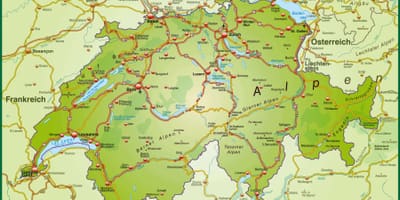 Карта вуліца карце Базеля, Швейцарыя