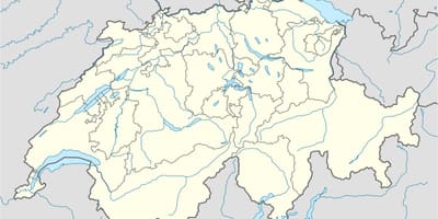 Карта простая карта Швейцарыі