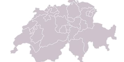 Карта пустая карта Швейцарыі