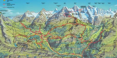 Карта турыстычныя карты Швейцарыі